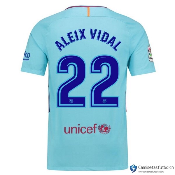 Camiseta Barcelona Segunda equipo Aleix Vidal 2017-18